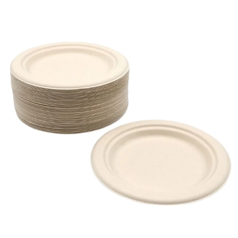 Microwave Safe Eco-Friendly Sugarcane Bagasse Biodegradable Disposable ...