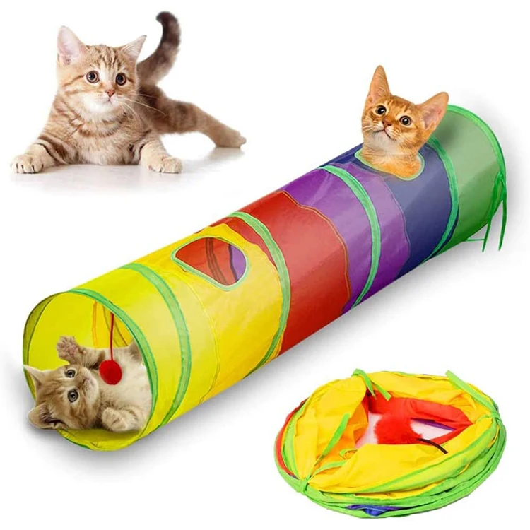 fleece cat tunnel