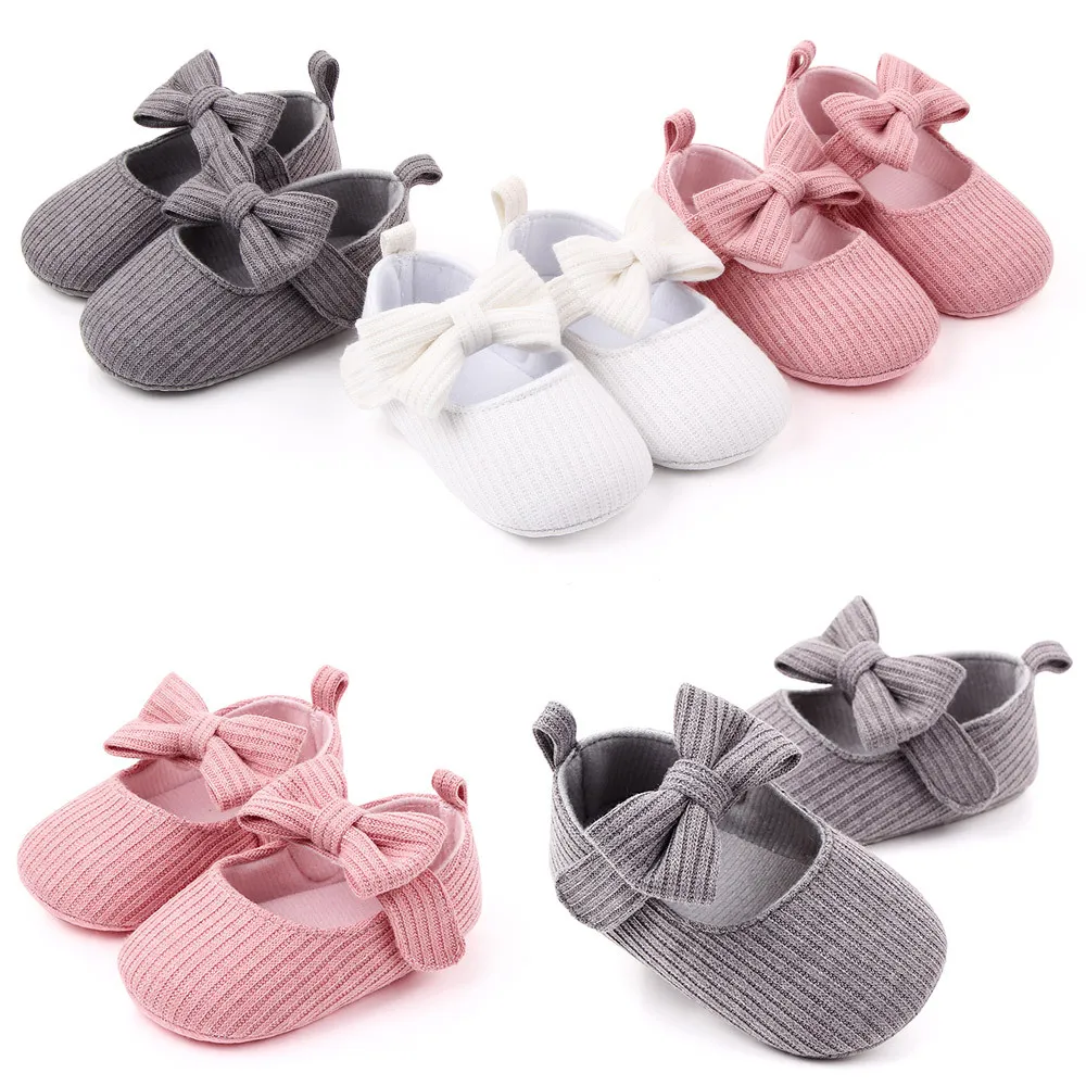 Beautiful Bow-knot Cotton Fabric Beauty Baby Newborn Infant Girls Shoes Factory