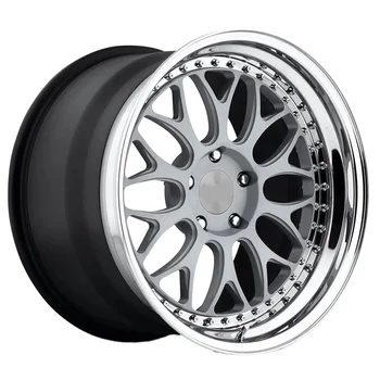 Customized 3-Piece Chrome Deep Dish Alloy Wheels 18-23 Inch Forged Car Rims for BMW M3 M4 Audi R8 S8 A8 5x112 5x120 Aluminum