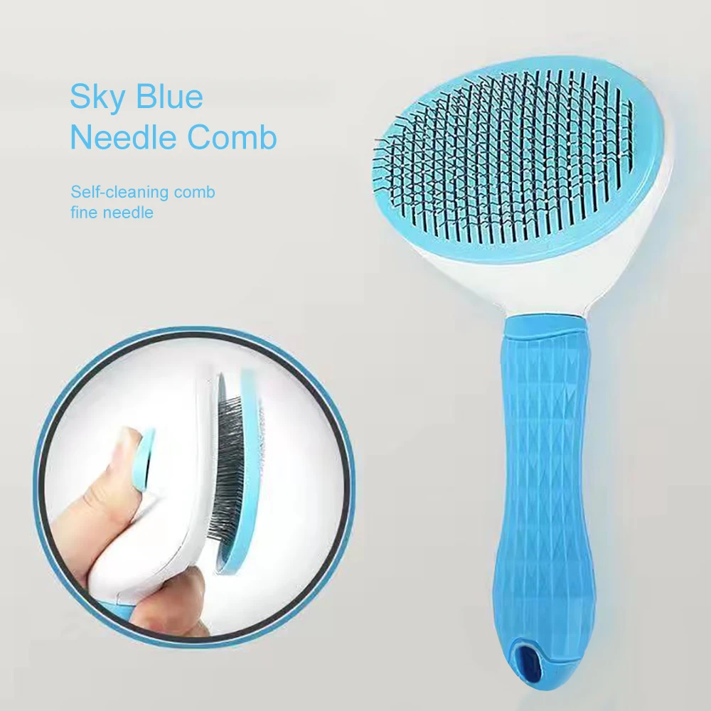 Dog And Cat Hair One Key Remove Hair Comb Pet Massage Shedding Remover