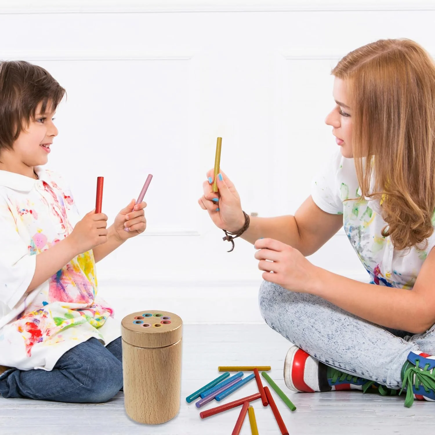 Wooden Color Sorting Sensory Toys for Toddlers Montessori Education