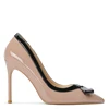 Naked color+black patent leather