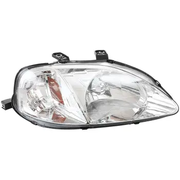 VISHN Factory Auto Parts 1999-2000 Honda Civic Headlight Headlamps for OE Headlight Assembly Clear Lens Honda Civic Headlamp