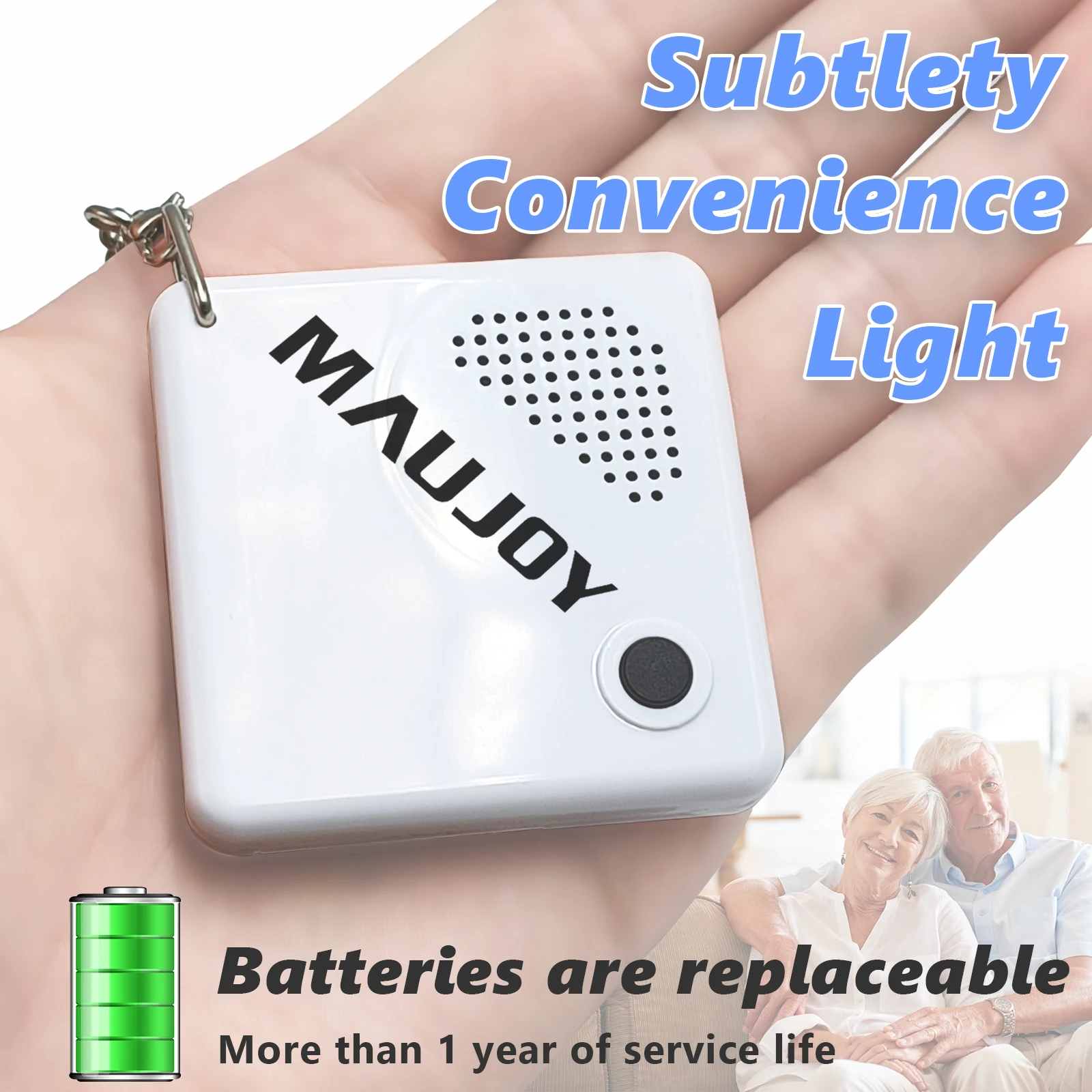 Talking Keychain Clock Time and Date Annoucement for the Blind and Low Vision People With Clear and Loud Voice Time Alarm