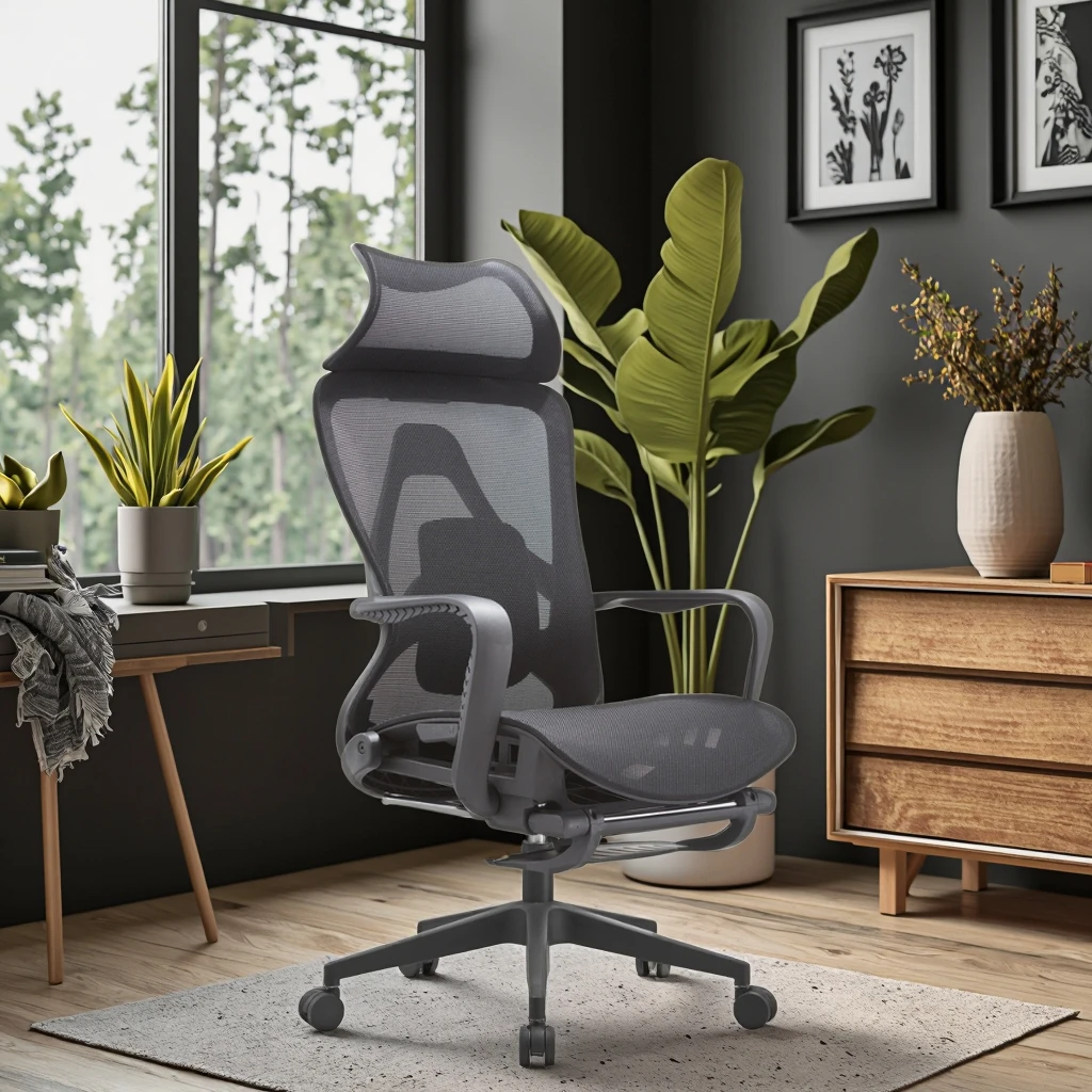 New Arrival WX-06 Premium Breathable Mesh Seat Rest Lounge Chair 6-Point Lumbar Support 300N Cable Reclining System Office Nap 3