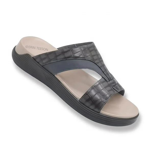 Wholesale Custom Logo Comfortable Medical Softness Traditional Muslim Sandals Luxury Men's Arabic Slippers
