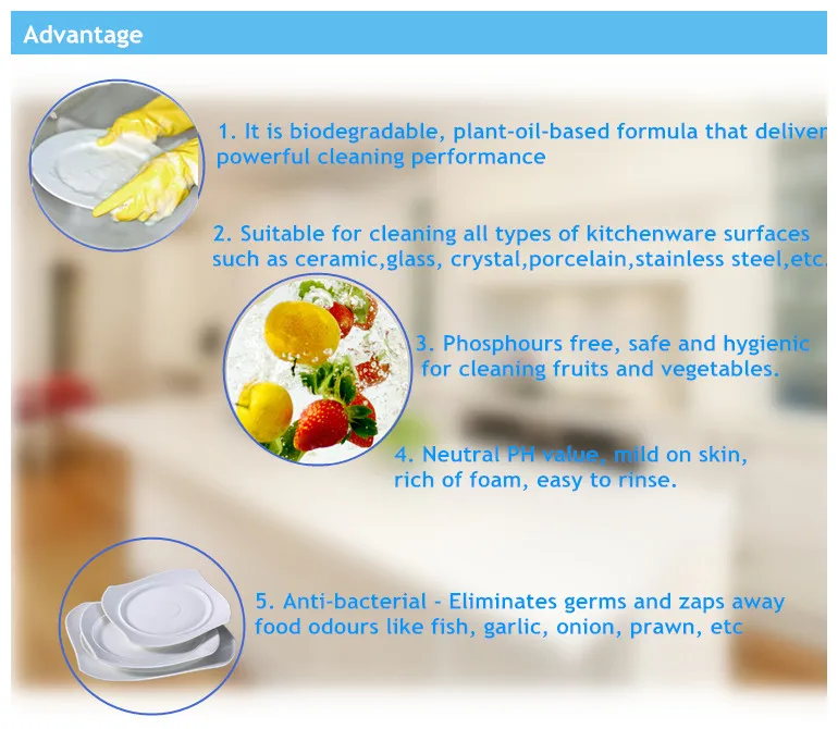 Dishwashing Liquid Detergent Lemon-scented, Customizable High-foaming, Highly Effective Cleaning Dishwashing Liquid supplier