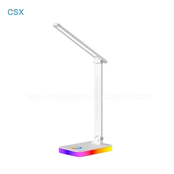 CSX LED Desk Lamp Touchable Reading Lights with Pen Holder Kids Table Lamp Dimmable RGB Night Light for Study Reading Lamp