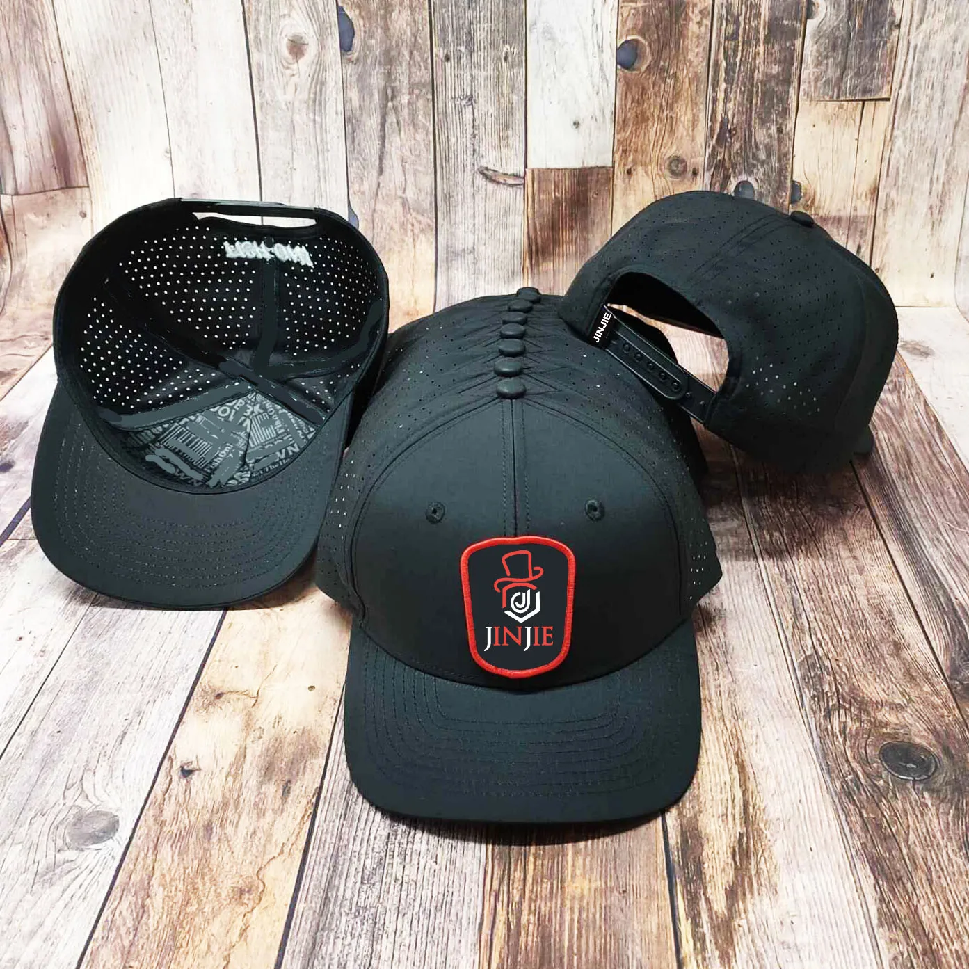 St Full Embroidered Custom Snapback Baseball Hats Black