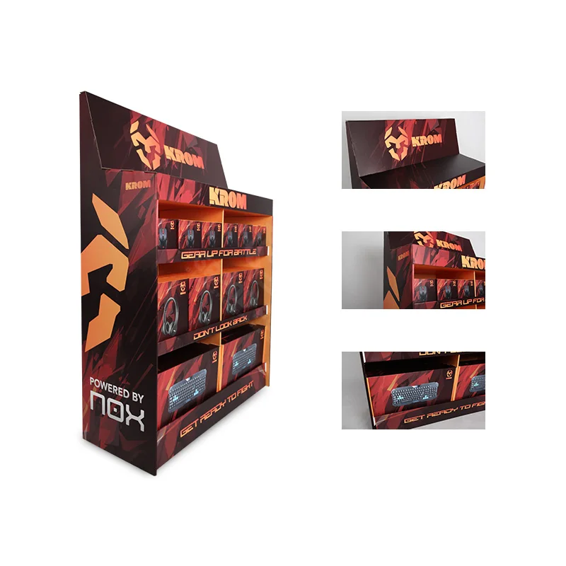 Cardboard Display 6 Shelves Display Racks Floor Stand Display