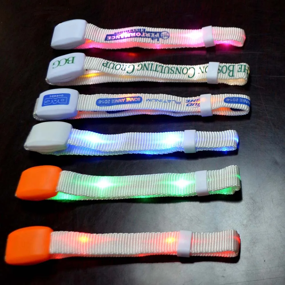 RICHSHINING 15 Multicolor TPU LED Light Bracelet Remote Control Wristband for DMX Party Decoration Celebration  Concert
