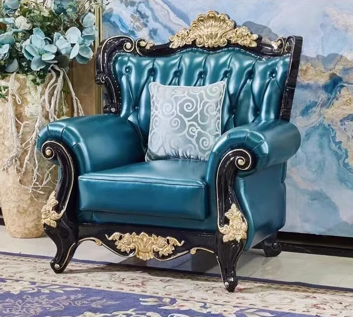 Classic Midcentury European Hot Sale Luxury Couch Genuine Leather