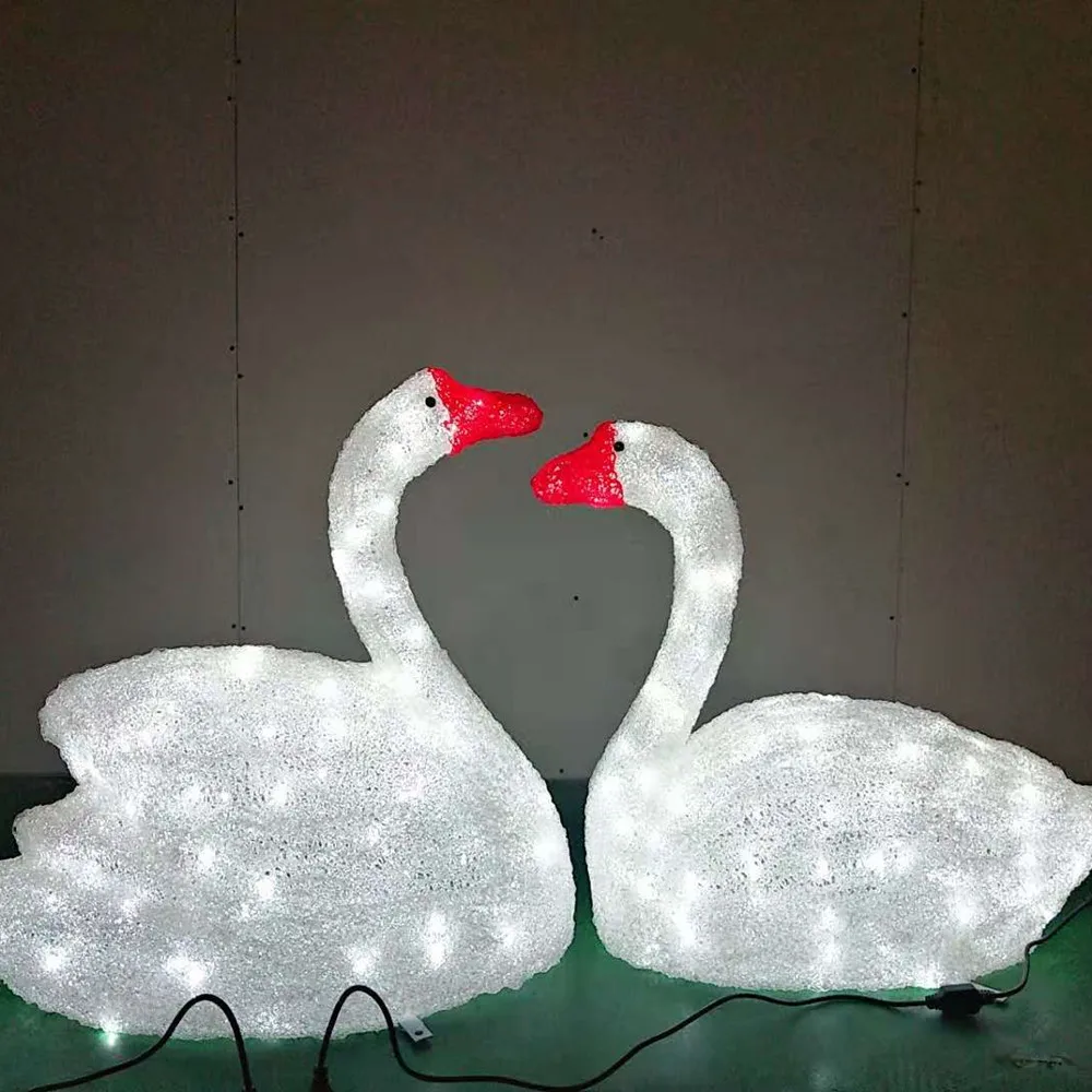 3D Led Swan Light Custom Design Wedding Decorator Species of Swan