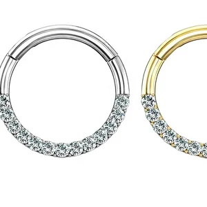 High Quality Nose Ring Custom Solid Gold Septum Ring