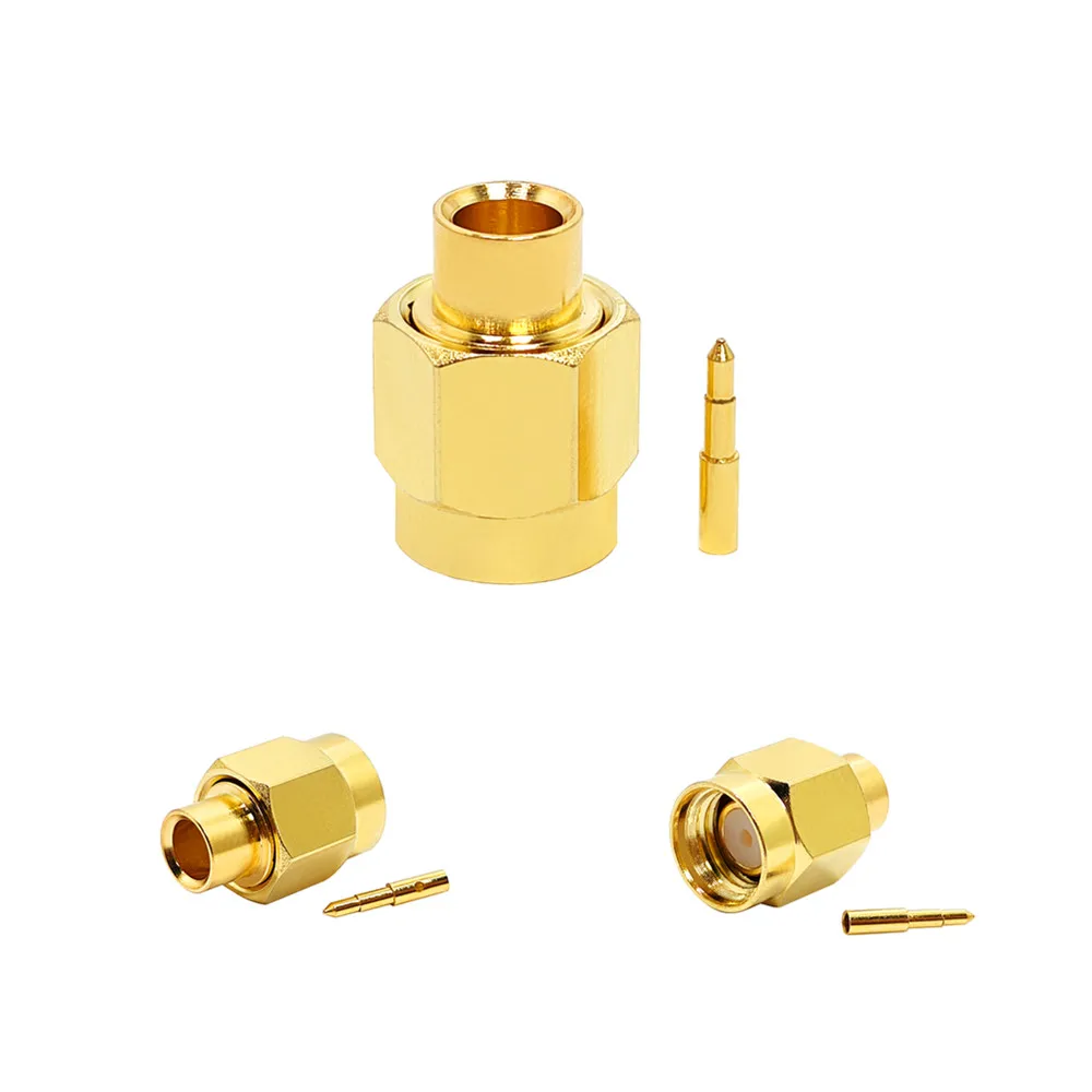 Factory Directly Wholesale SMA Male Solder Crimp for RG141 RG402 0.141