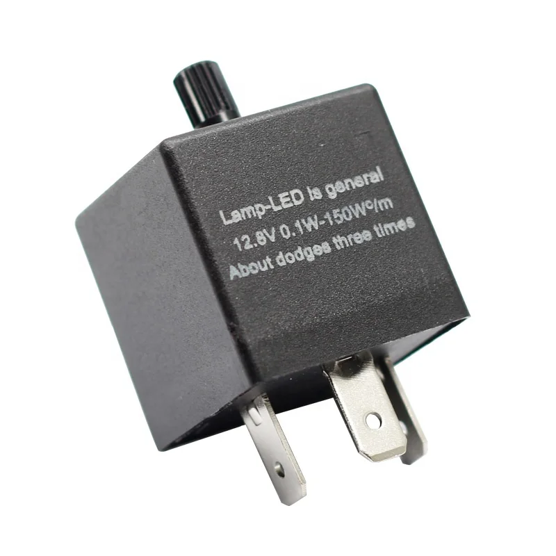 Waterproof 12V 3 Pins CF13 Adjustable LED Flasher Relay for Turn Signal Lights Led Bulb Hyper Blink Flashing