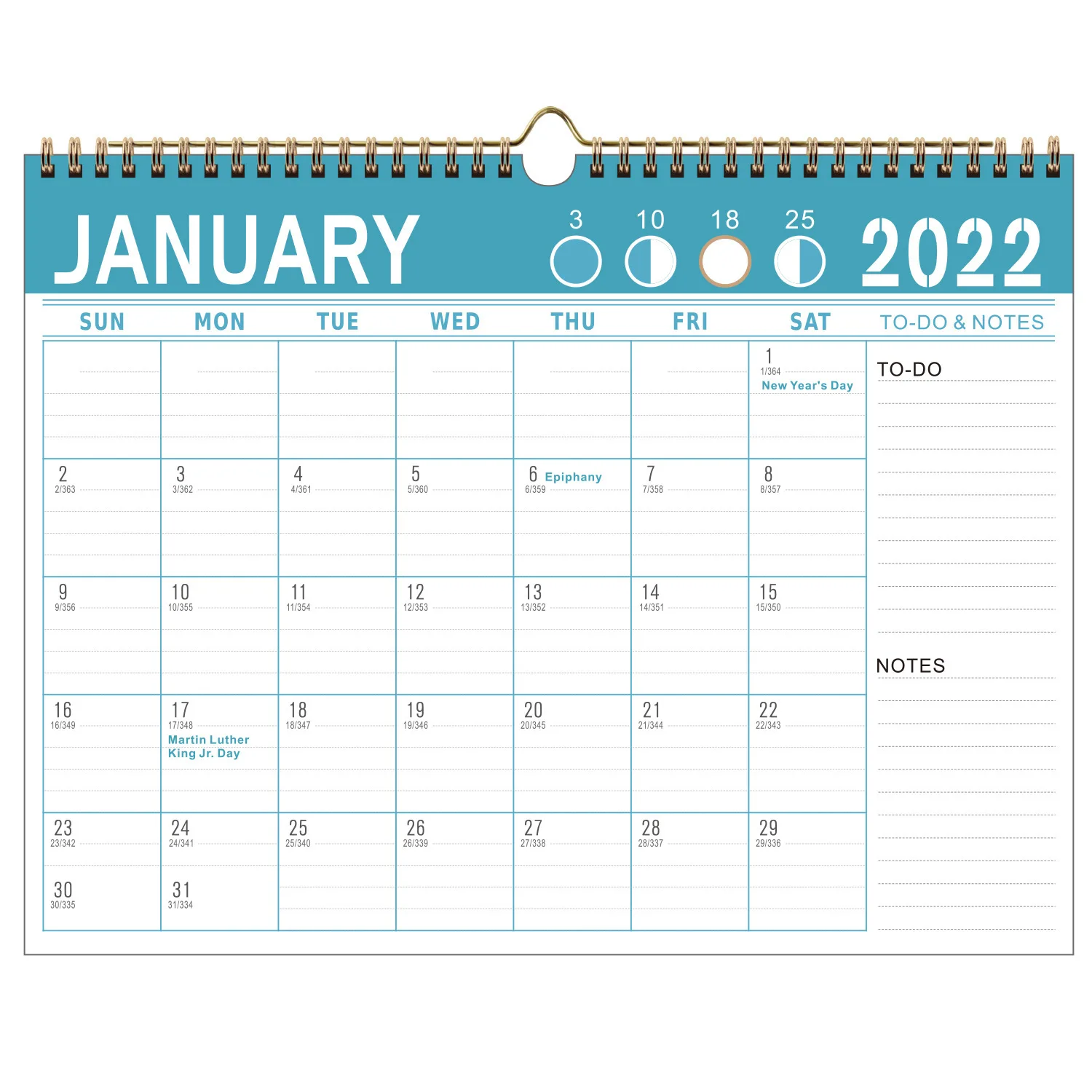 Custom printed desk table / wall 2022 calendar large 12 month wall calendar 2022 printing with stickers