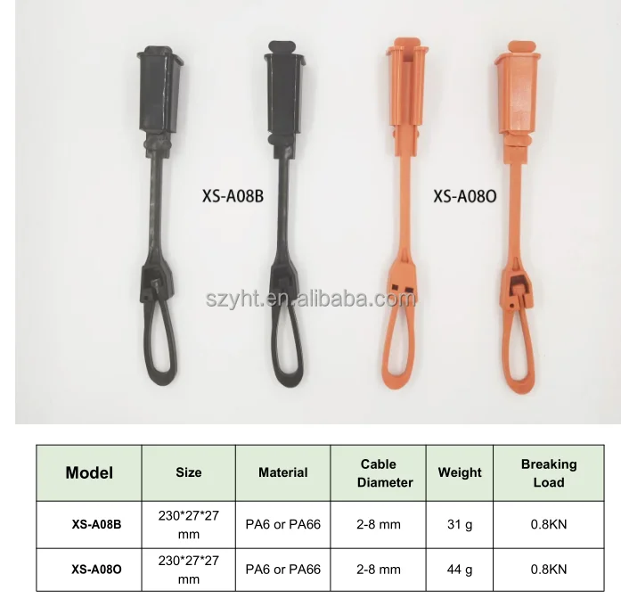 High-quality nylon material Insulation Optic Fiber Tension Clamp with a diameter of 5-8mm