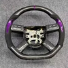 Leather+carbon fiber+purple stripes+purple grip+pu
