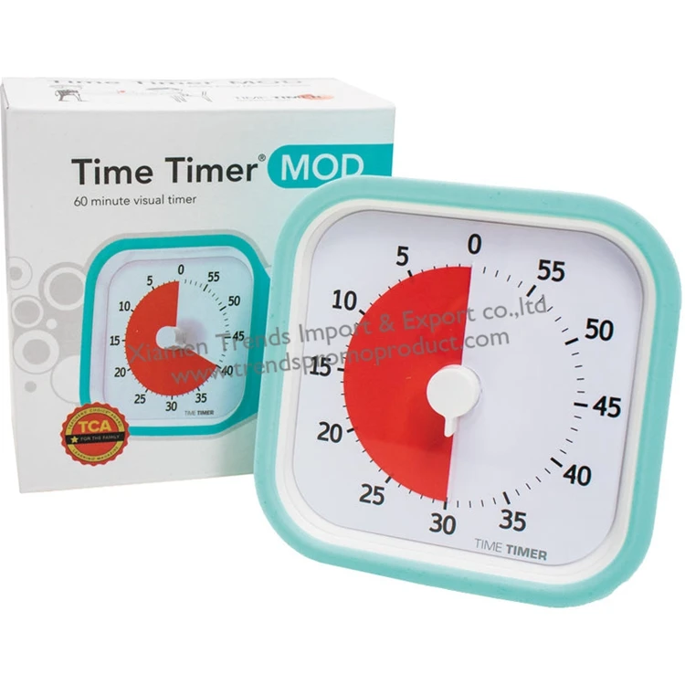 Silent countdown classroom 60 minute time out student analog visual timer for kids children child study learning school analogue