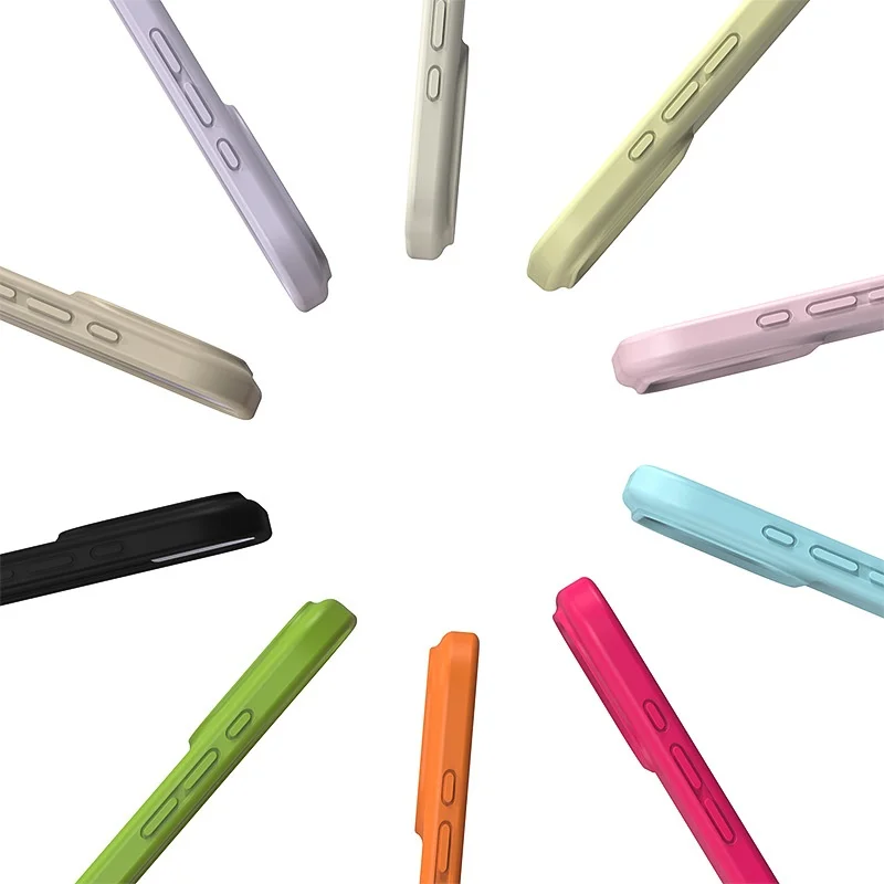 Luxury Waterproof Liquid Silicone Phone Case with Pop-up Animation Solid Color Magnetic Phone Case for iPhone 17 16 Pro Max