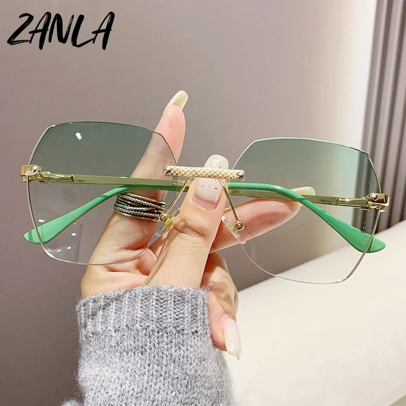 Shop Designer Square Frameless Green Blue Gradient Shades display picture 2