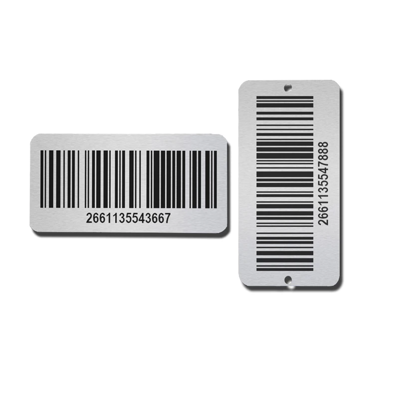 Custom Engraving Self Adhesive Metal Nameplates Aluminum Number Barcode Label Buy Aluminum