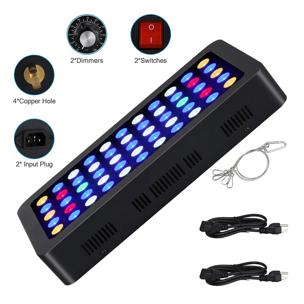 165W Dimmable Fish Tank Light - Perfect for Marine Reef