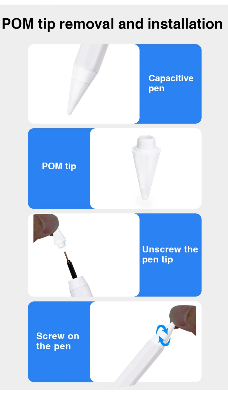 Touch Write Draw Play Smooth Non-slip Writing Nib Replacement Tip for Apple Pencil for ipad Pro Stylus Pen