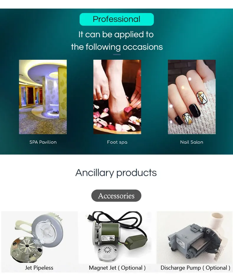 Luxury Nail Salon Equipment Pedicure Manicure Chair Foot Spa Massage