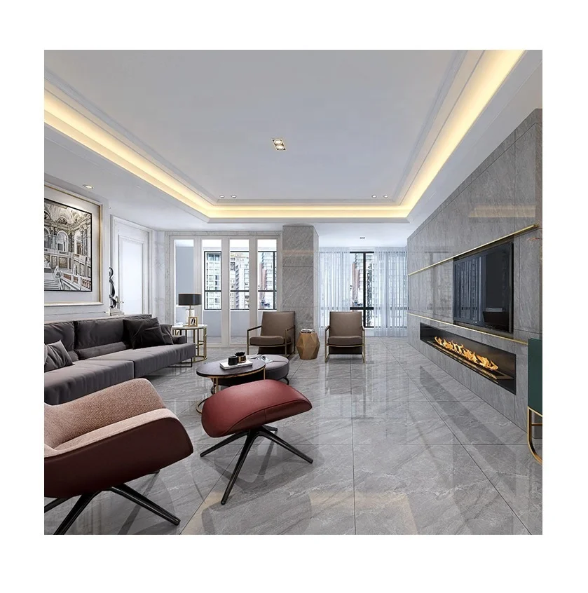 Ceramic Polished Marble Glossy Glazed Guangzhou Floor Tile for Modern House Bedroom