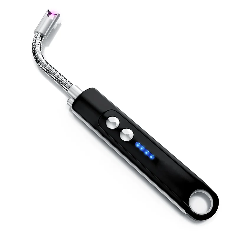 Accendino Elettrico Al Plasma Ricaricabile USB – Antivento, Senza Fiamma, Con Spegnimento Automatico E Doppia Sicurezza, Per Candele, Barbecue E Campeggio, Colore Argento