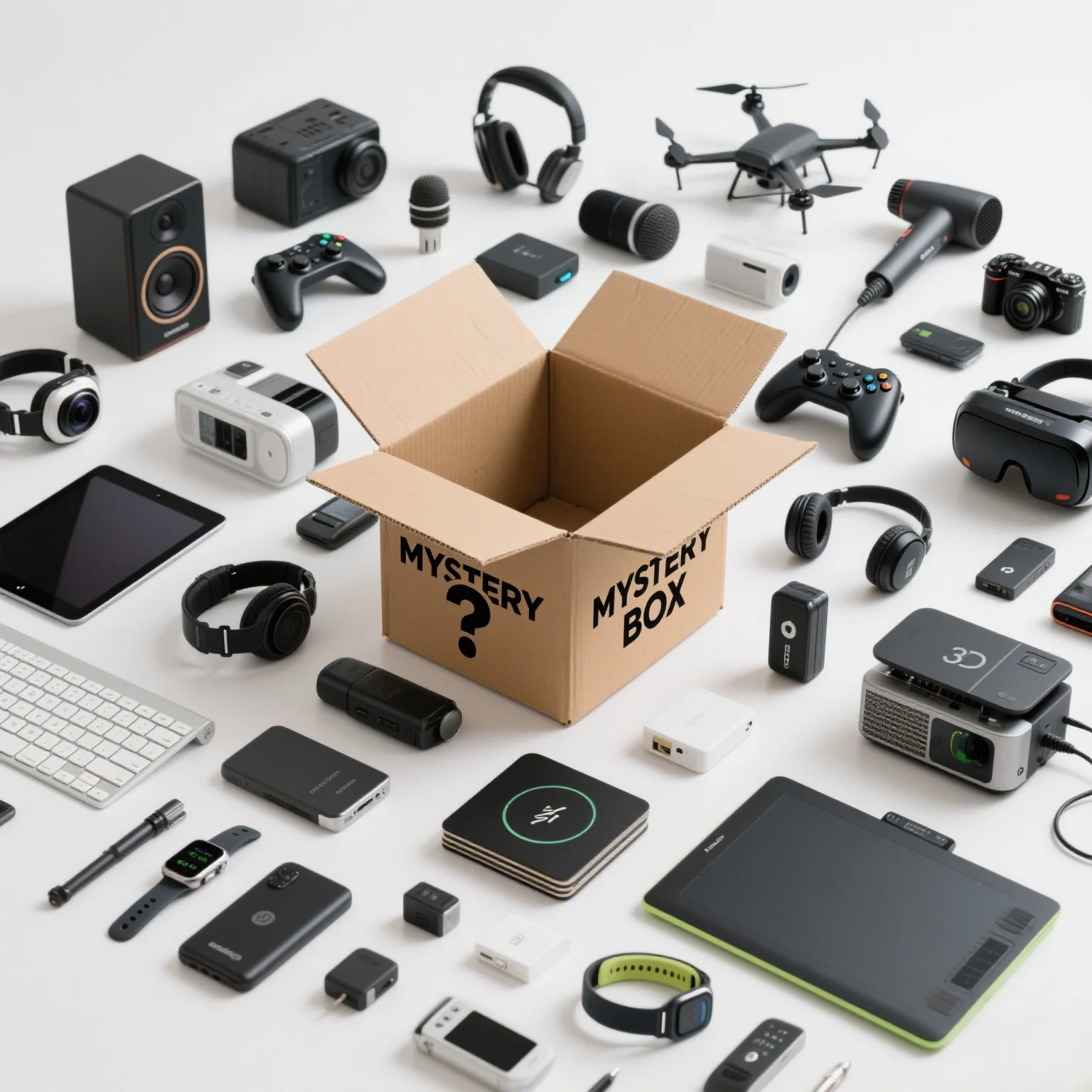 Surprise Review Mysterious Electronic Gift Random Smart Watch TWS Earphone Speaker Blind Box 4G 5G 3C TFT Display 1-5_voghion.com