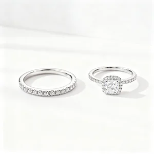 Women Wedding Custom 925 Sterling Silver Moissanite Jewelry Elegant Classic Engagement Confession Fine Rings for Girls Jewellery