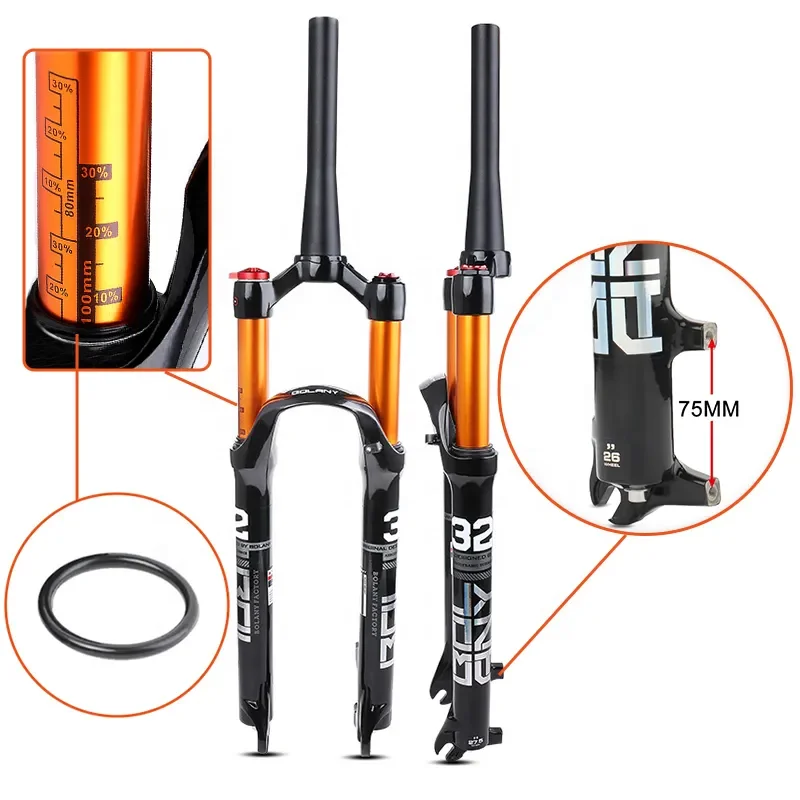 Hot Sale Mountain Bike Front Fork Air Fork Shock Absorber Magnesium  Aluminum Alloy 26'' 29'' Suspension Bike Front Fork