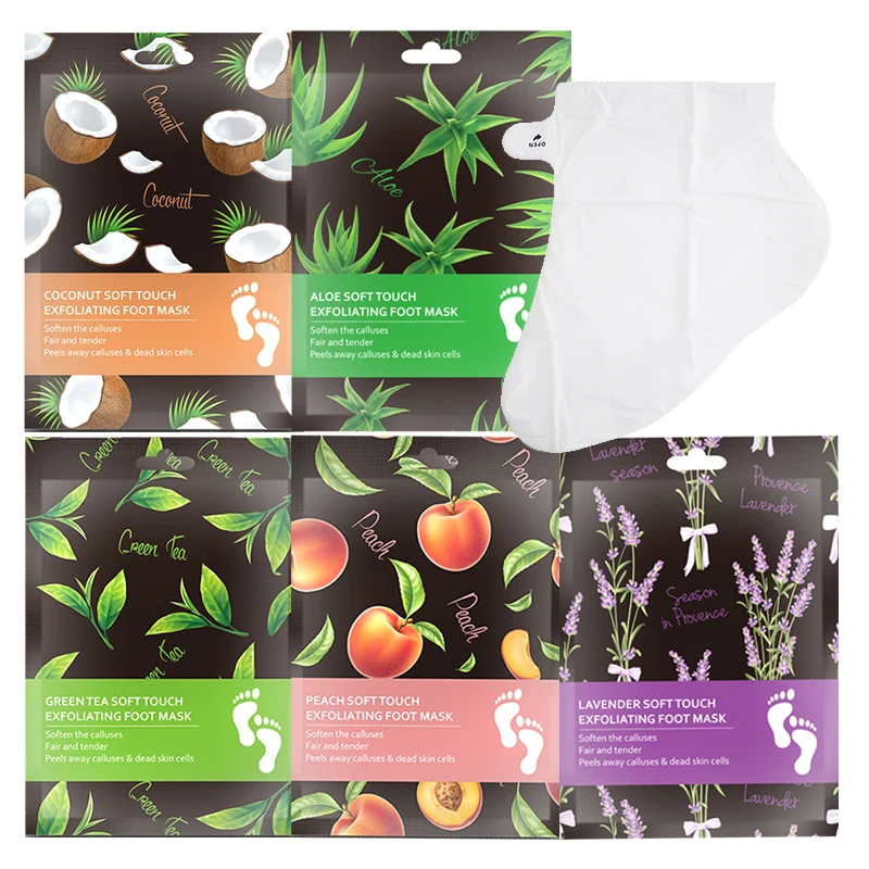Wholesale Herbal Rose Foot Spa Stock Moisturizing Baby Skin Deep Exfoliation Peel Mask Foot Peel Mask