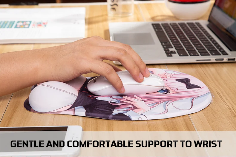 Custom color Cartoon 3d printed pads sexy girl breast mouse pad