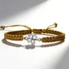 Bracelet trèfle à quatre feuilles [marron]