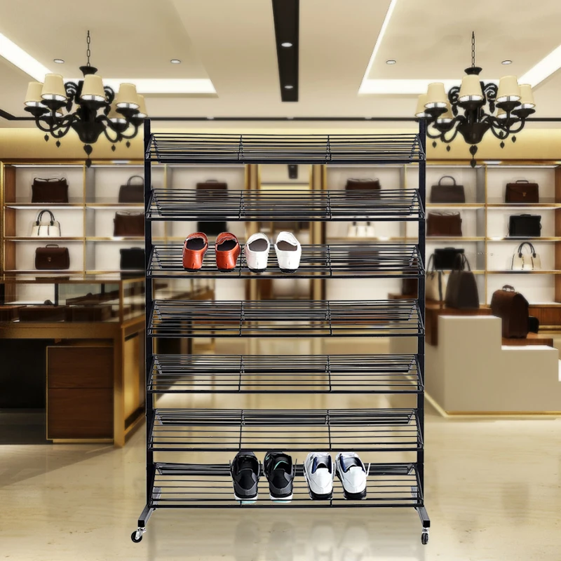7 Tier Larger Shoe Rack Display Stand Women Shoe Store Display Racks
