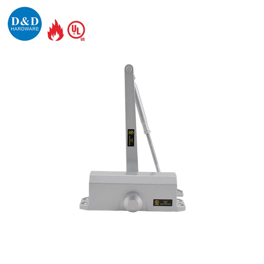 UL Fire Rated Spring Loaded Aluminum Alloy Hydraulic Strong Arm Front Exterior Door Closer