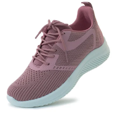 Summer Breathable Woven fabric mesh Comfortable Lightweight Casual shoes Plus-size Wholesale  women sports shoes