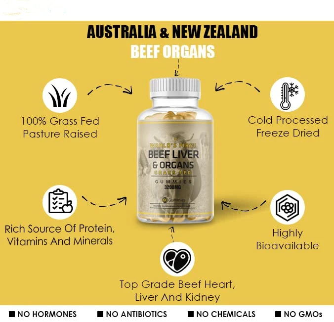 Beef Liver And Organs Gummies Beef Liver Capsules Beef Organ Supplement