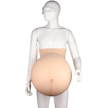 Huge Realistic False Pregnant Tummy Cotton Filler High Simulation Artificial Fake Silicone Pregnant Belly For crossdresser