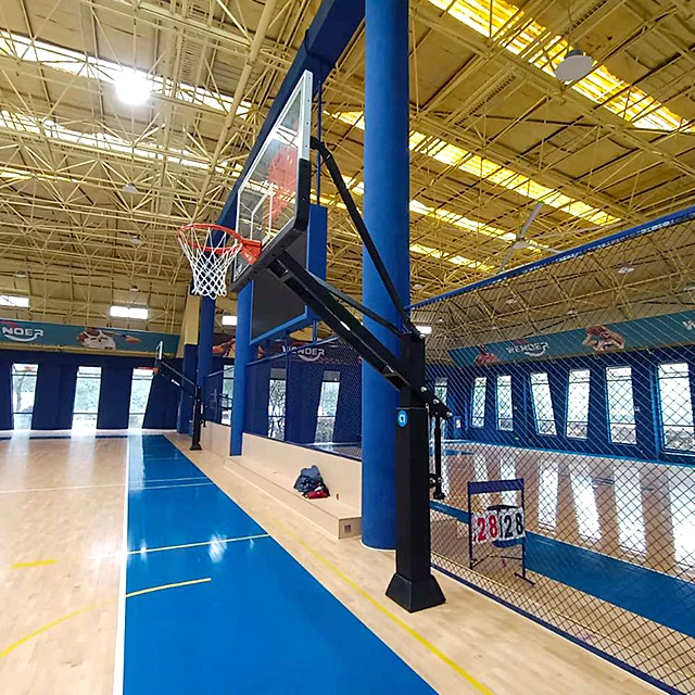 American Regulation Size Tempered Glass Backboard Breakaway Rim