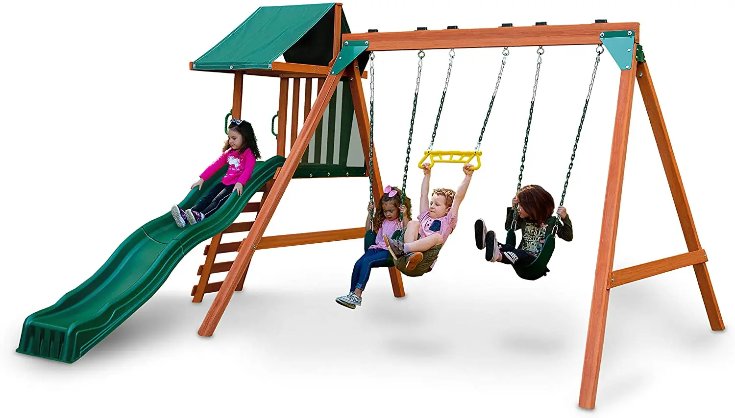 playground with slide and swing