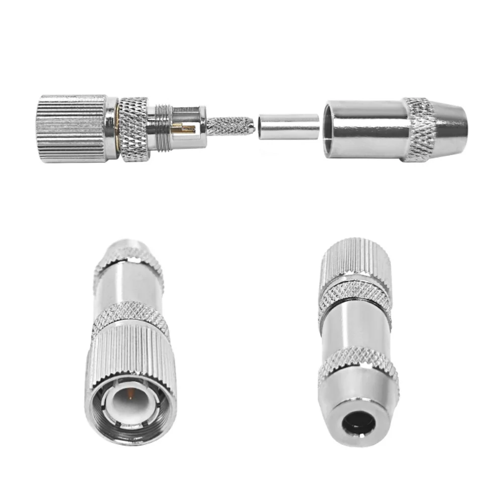 RF Coaxial 1.6/5.6 L9 Din Male Plug Crimp Straight for Flex2 RF Coax Cable Connector for Communication Device Equipment