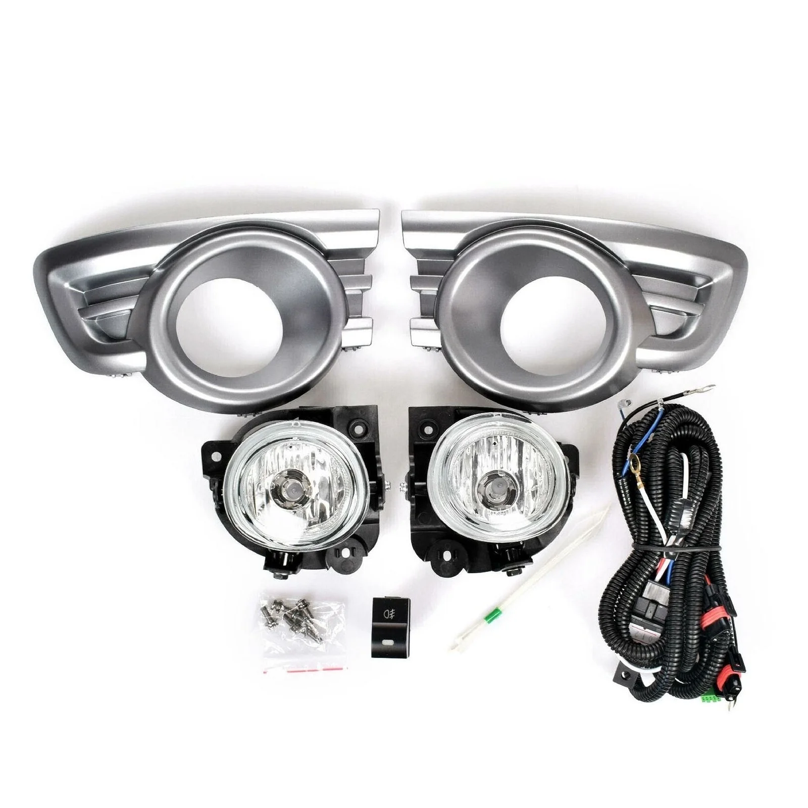Fog Light Lamp Assembly for ford Ranger Pk everest 2009 2010 2011 With Switch Wire Harness and Chrome Bezel
