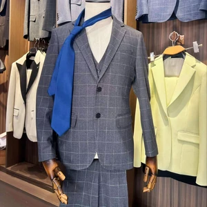 2026 New Classic Design Plus Size Breathable Waterproof Zipper Fly Mens Business Suits Velour Blazer Jacket Wholesale