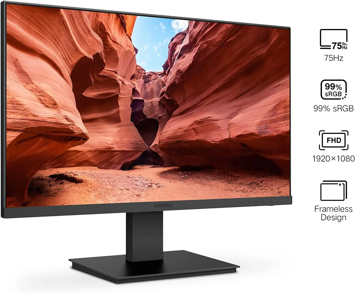 KOORUI Monitor 23.8\" 24N1A Display (wit… Koorui 24-Inch LCD Monitor - High Definition for Business